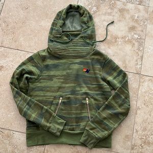 aviator nation camo ninja hoodie XS